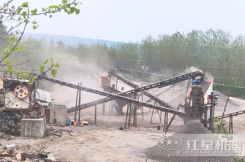 河北客户时产200吨碎石生产线